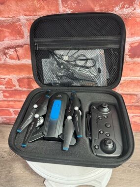 DEERC D10 Foldable Drone with Remote Control and Accessories